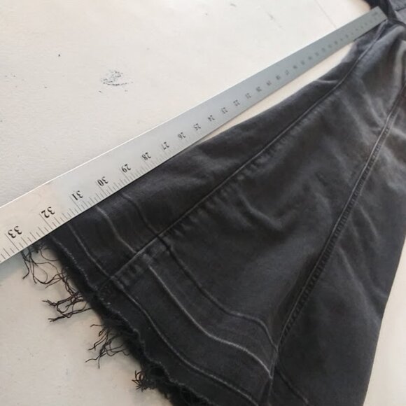 SO women's Juniors size 11/30W Washed black high rise seamed utility flare jeans - Picture 9 of 15